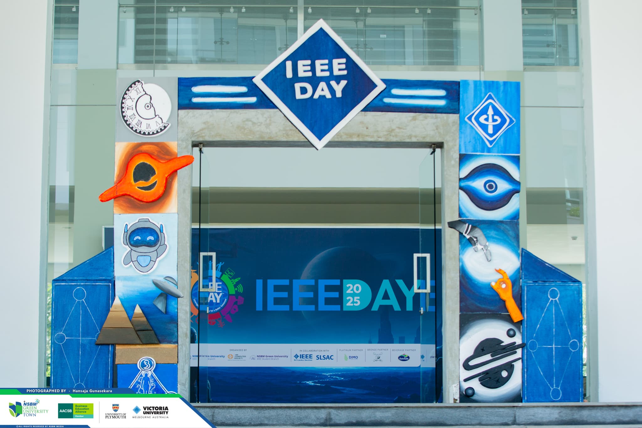 Entrance design and decor for IEEE Day 2025